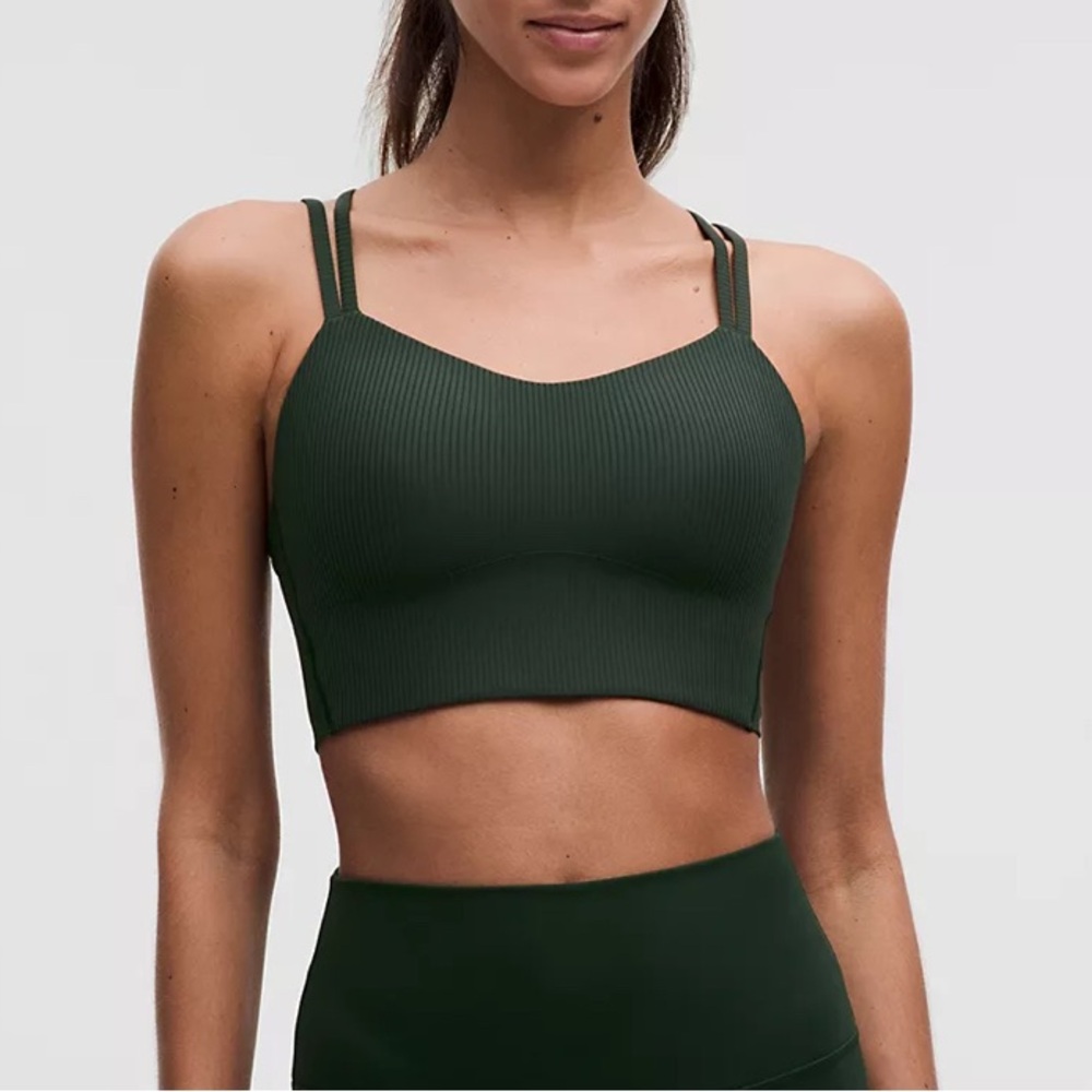 Like a Cloud Ribbed Longline Bra
-light Green